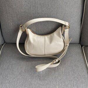 Macy's On 34th Dyanne textured faux-leather shoulder crossbody bag - Off White